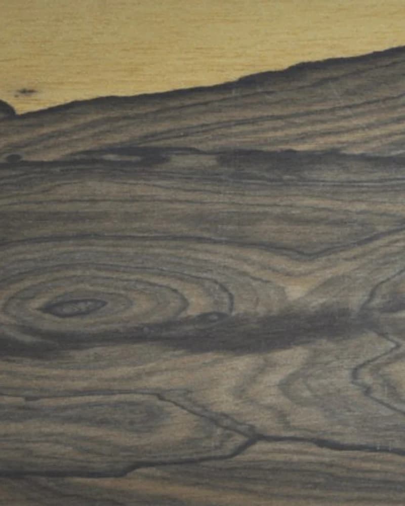 Ziricota natural veneer texture detail